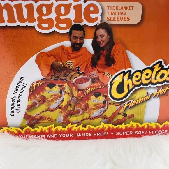 New Snuggie Flamin'‎ Hot Cheetos 71" X 54" Blanket w Sleeves Christmas Gift 2023 - Picture 3 of 6